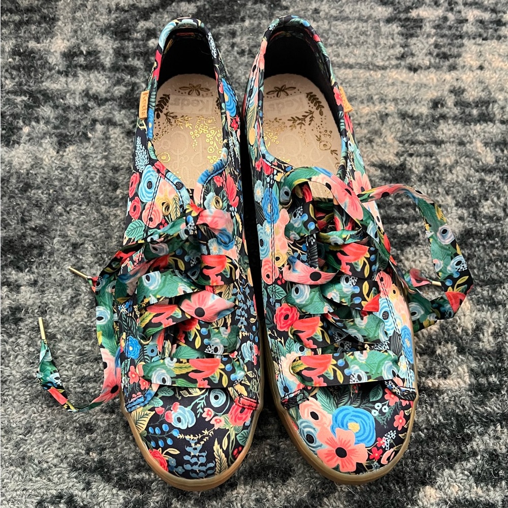 Rifle Paper Co Garden Party Platform Keds Size 8